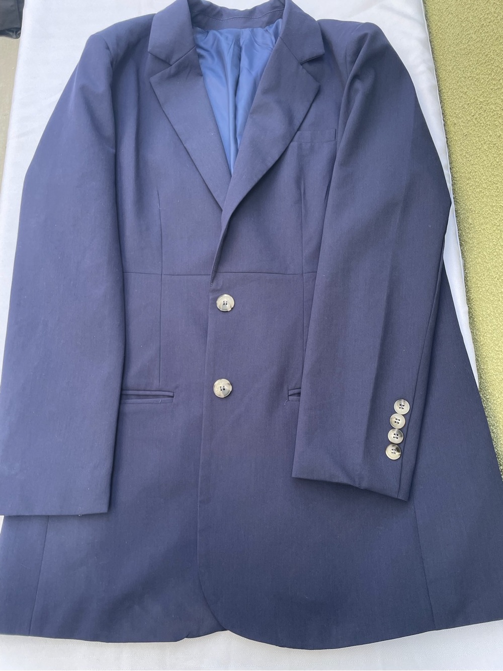 Navy Men's Blazer - Tailored Two-Button Medium